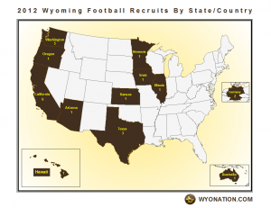 Mapping Wyoming’s Football Recruits